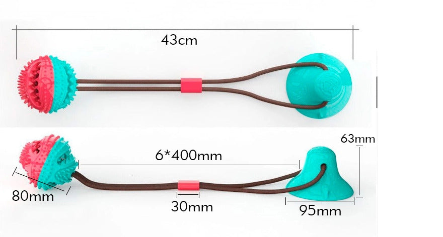 dog suction cup rope toy sizing chart