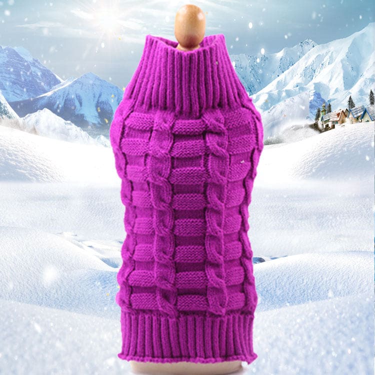 purple dog knitted sweater