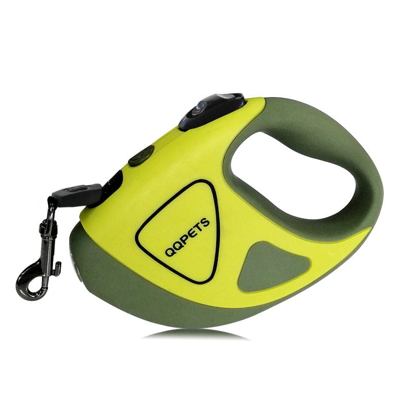 yellow green dog leash qqpets