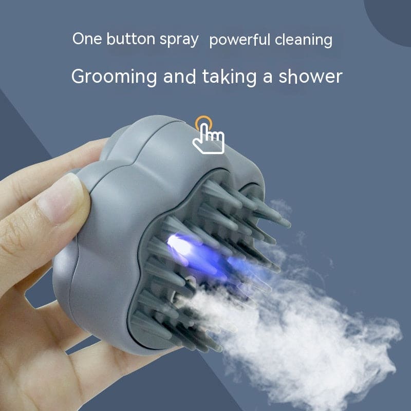 one button spray cat brush grey