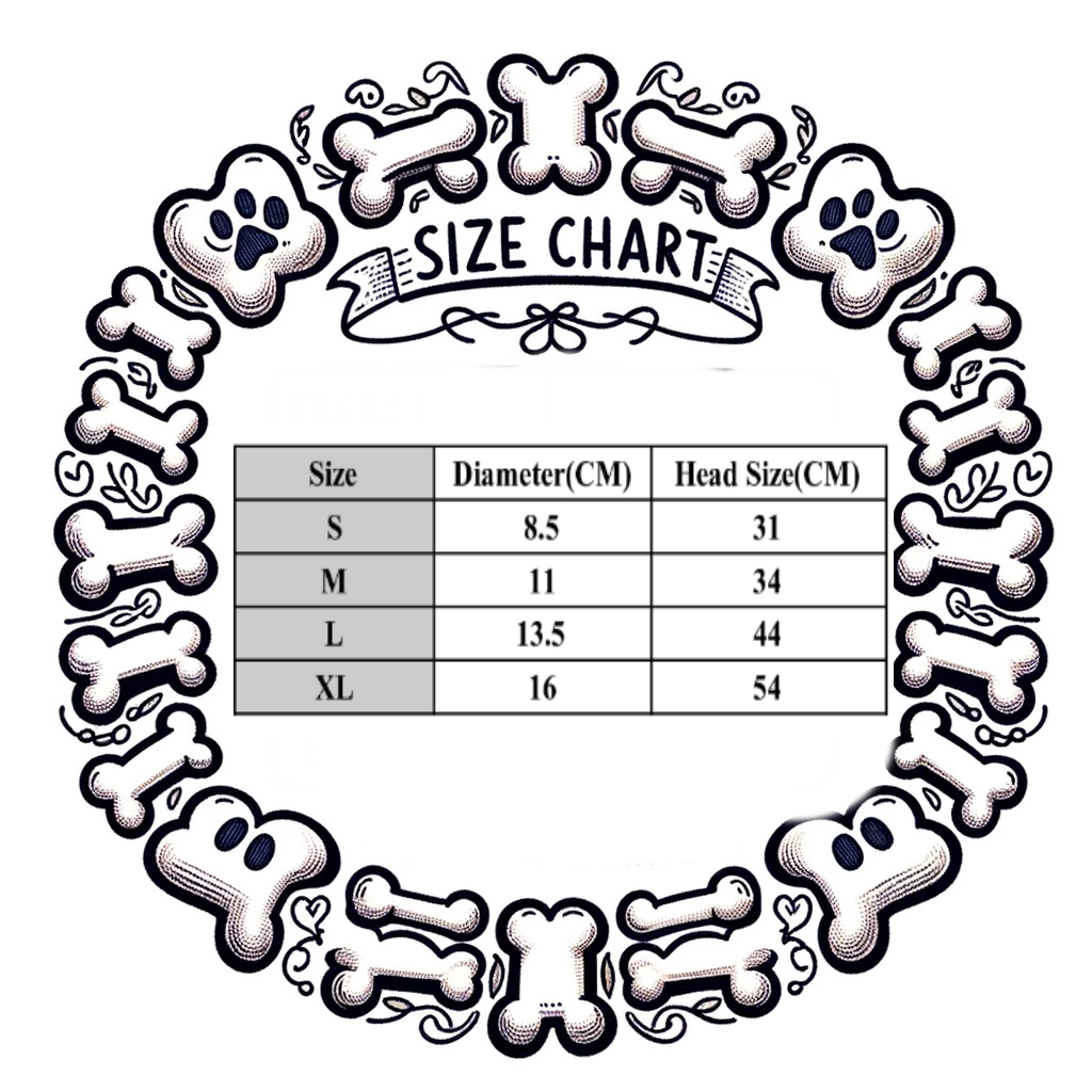 sizing chart dog canvas visor