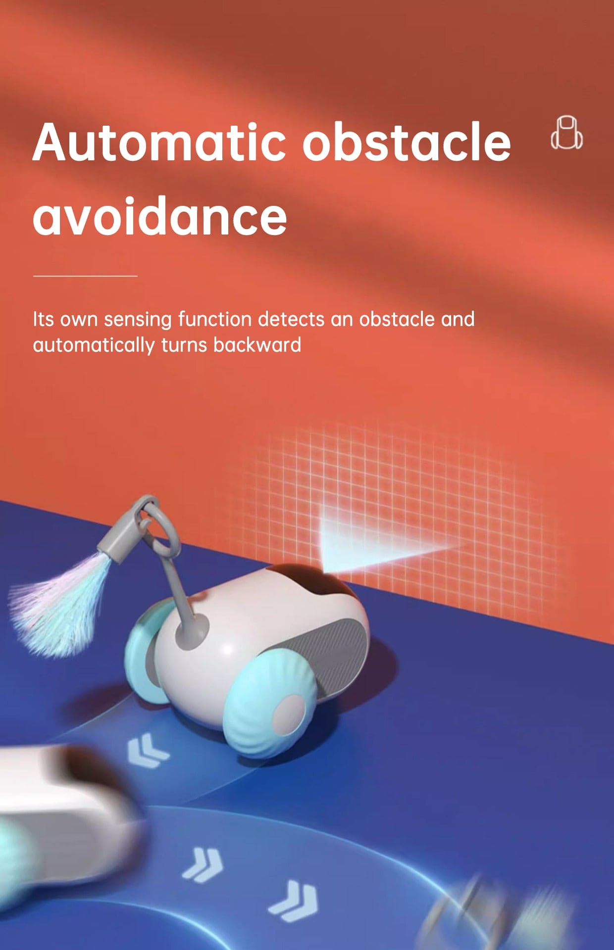 automatic avoid obstacles cat toy