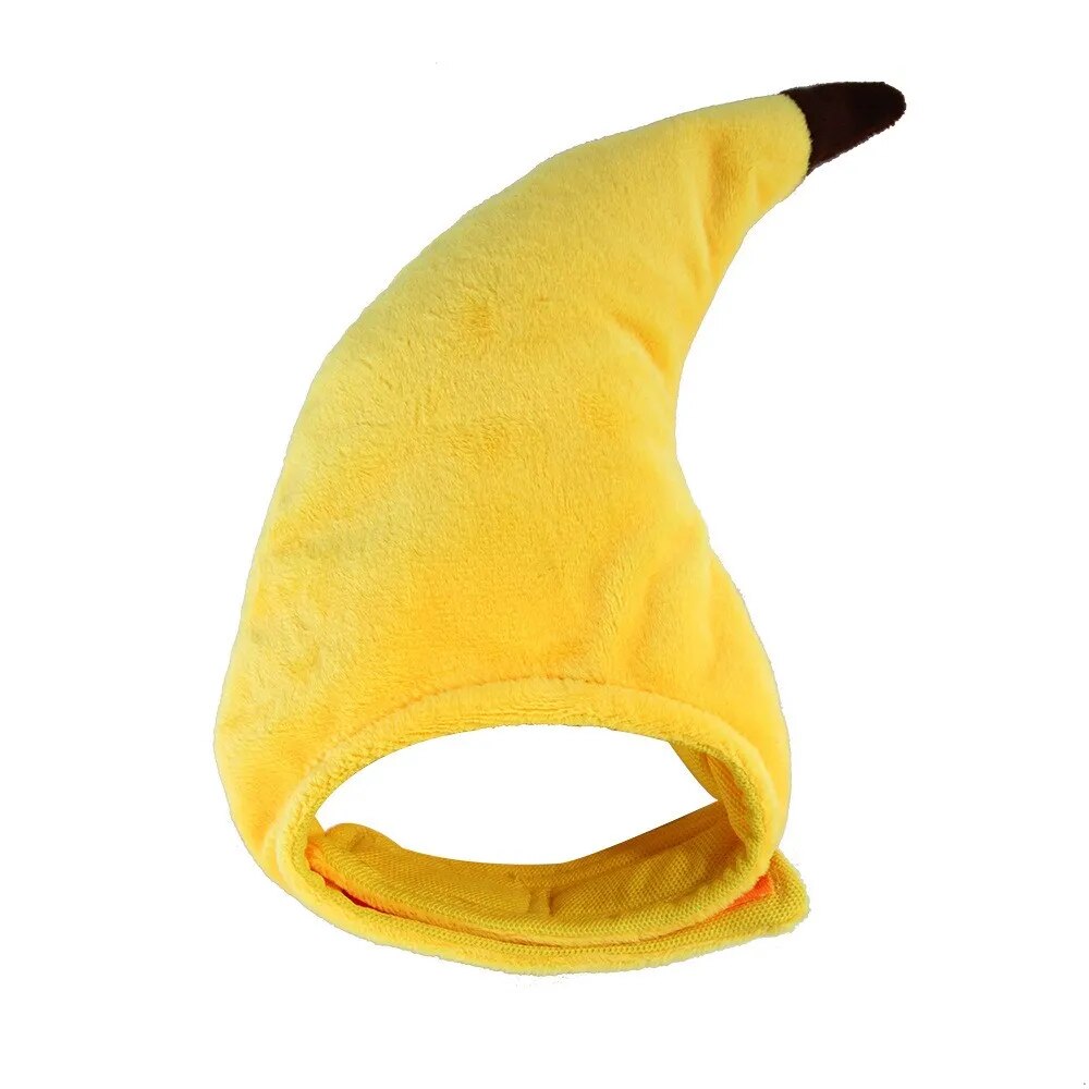 banana hat for pet white background