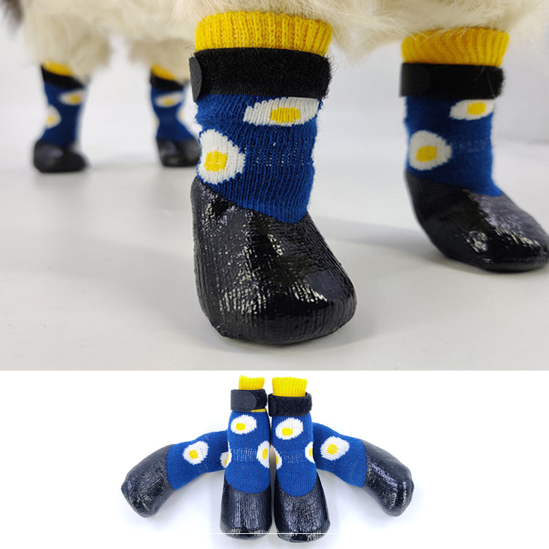 blue omelet egg dog sock