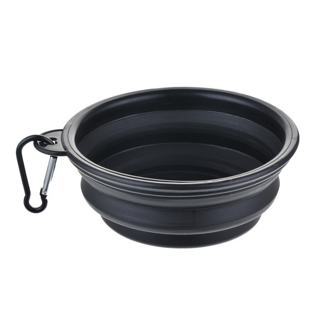 black collapsible dog bowl