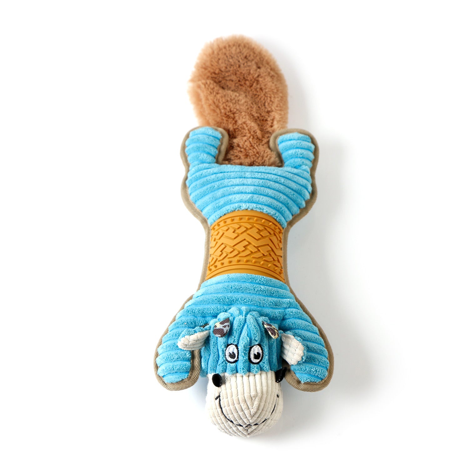 blue plush dog toy