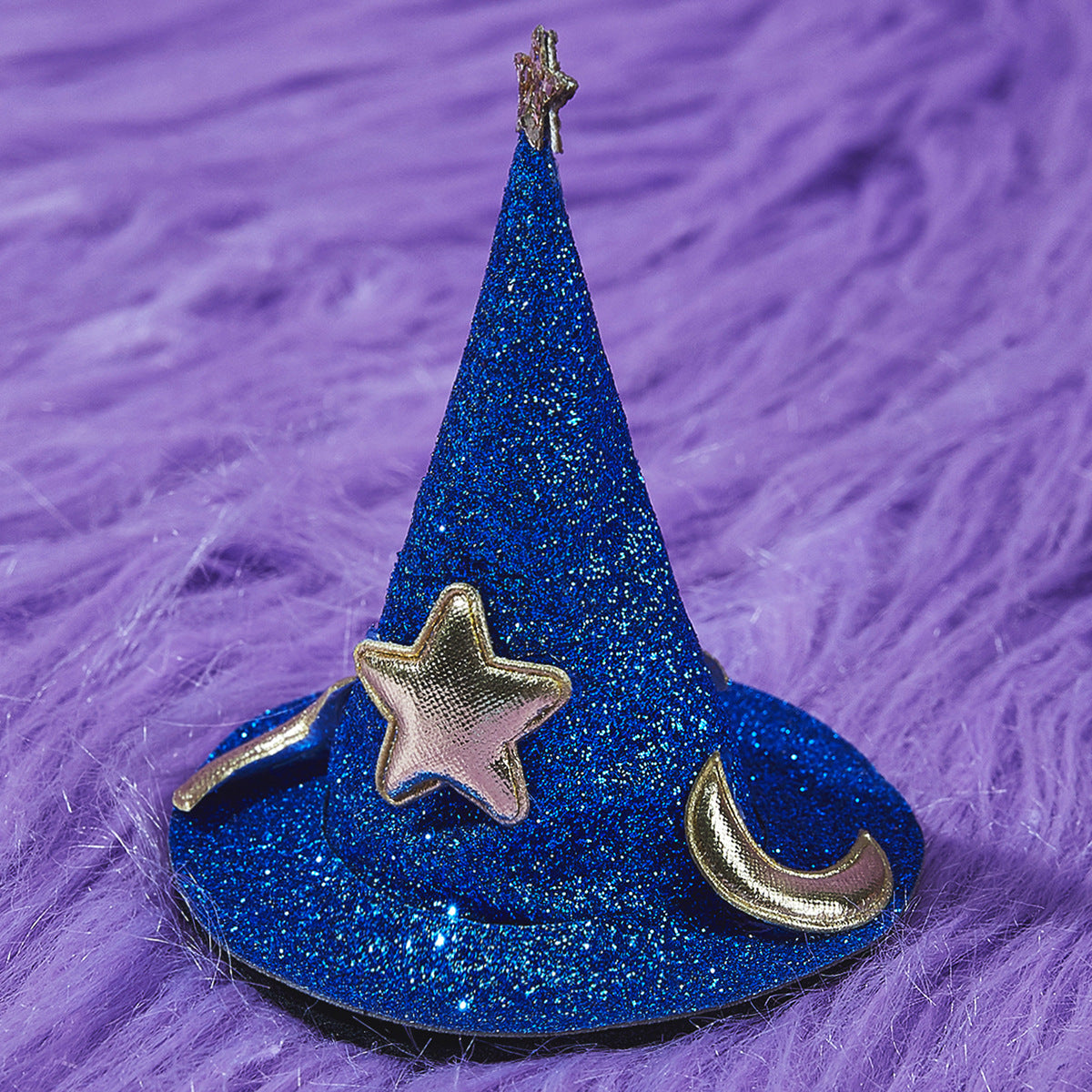 blue witch hat star moon