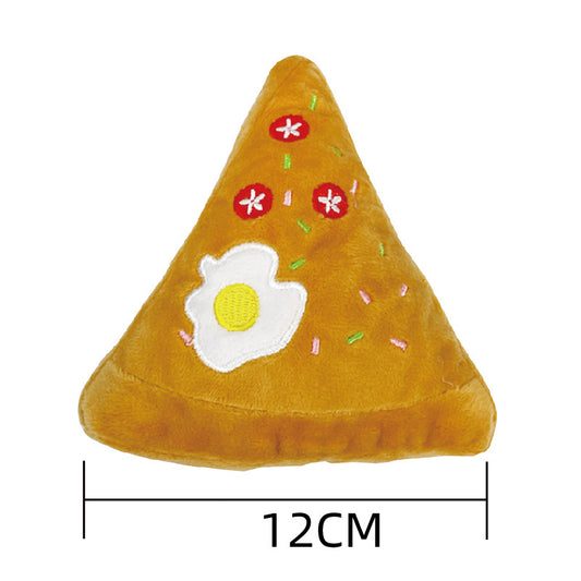 breakfast pizza dog toy