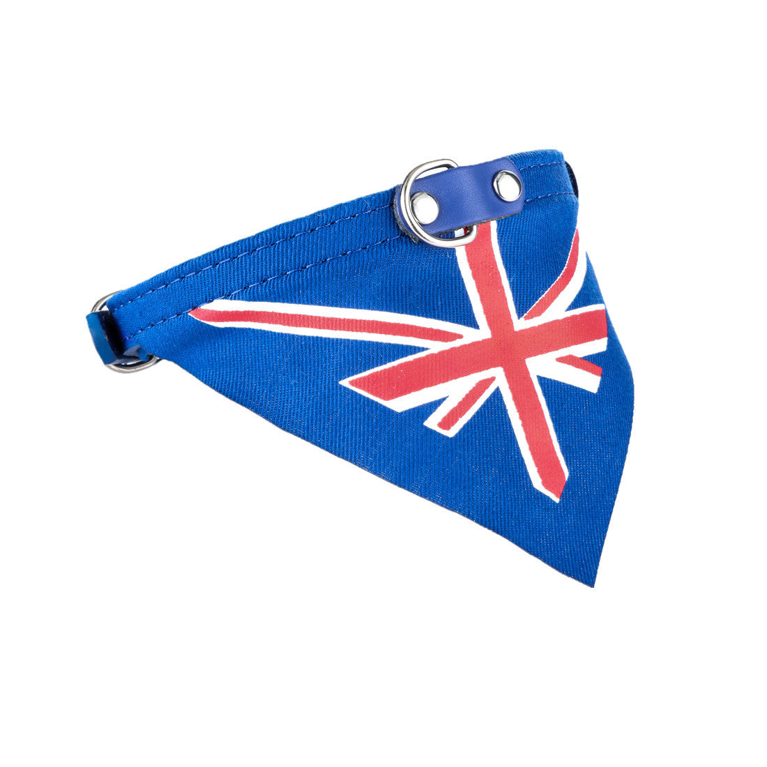 british flag blue bandanna white background