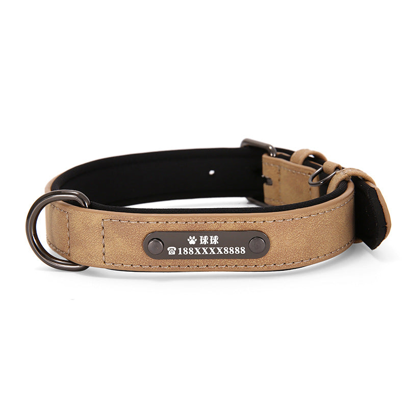 brown coffee dog collar