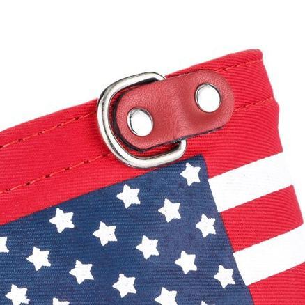 stars stripes flag bandanna closeup buckle