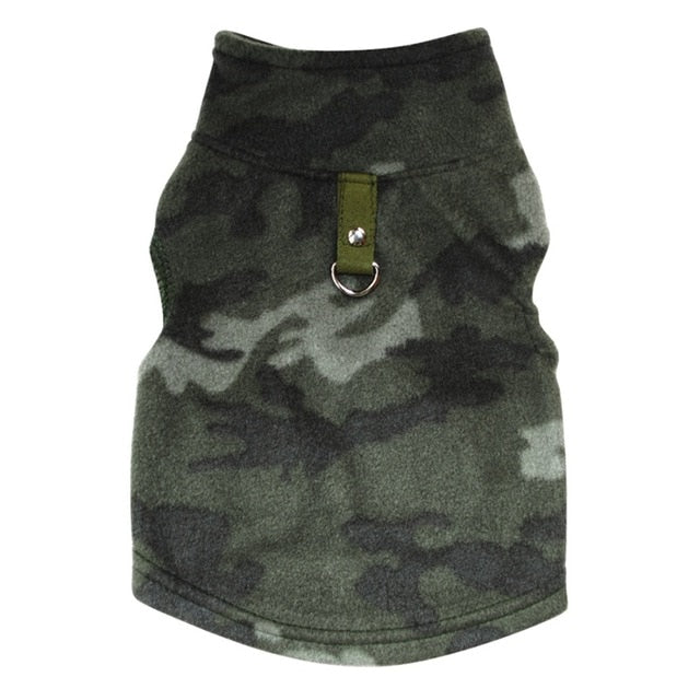 camouflage green polar dog fleece