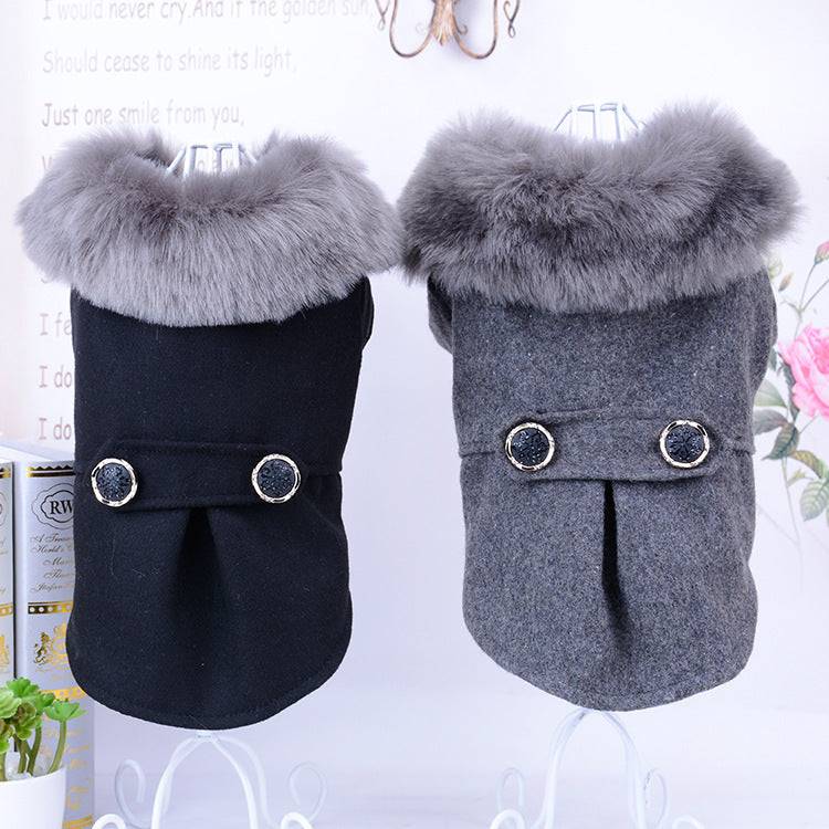 black grey winter dog coats 