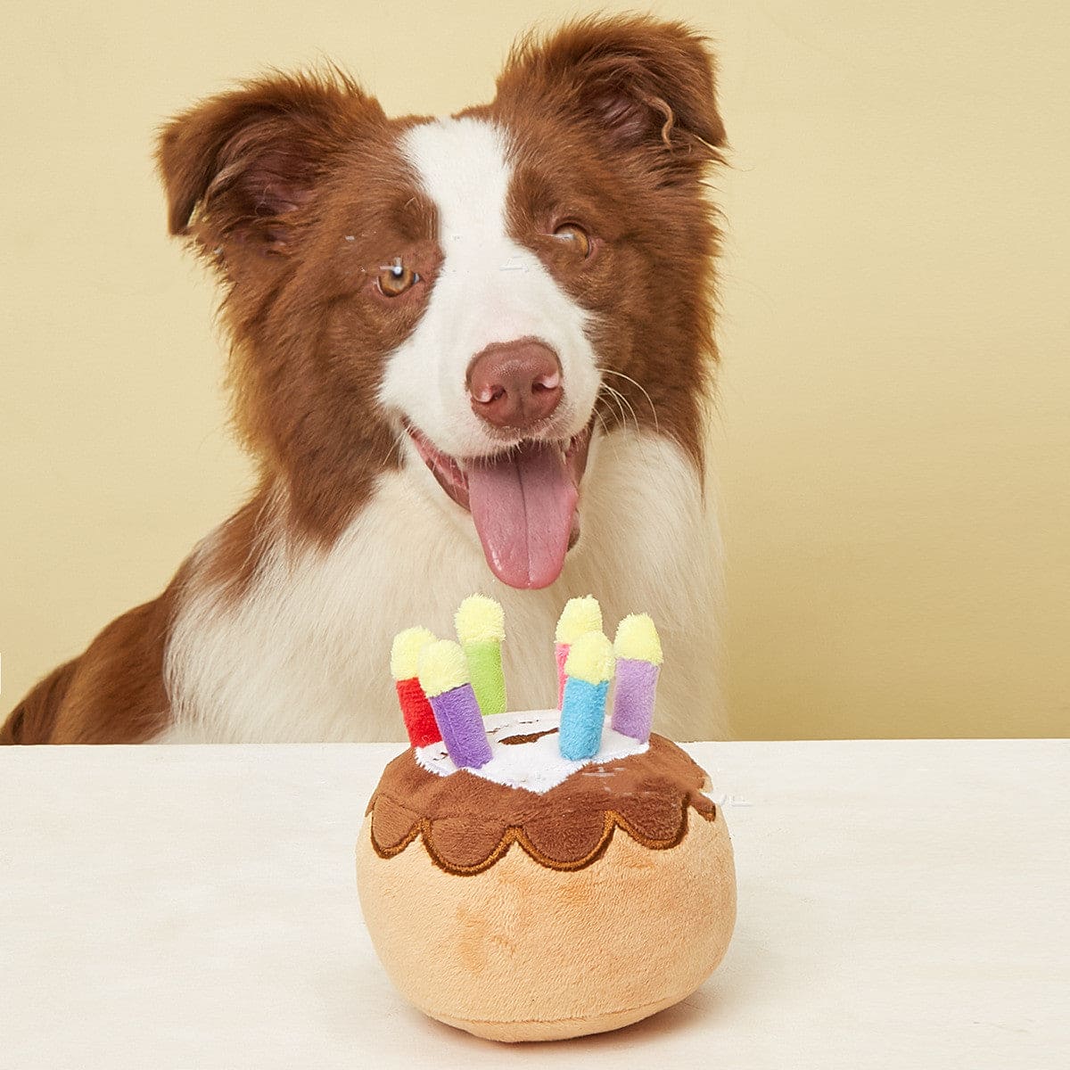 Birthday Cake Candle Pet Plush Toy - Perfect for Pet Parties!