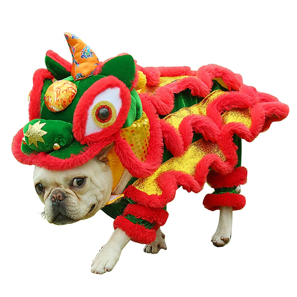 small dog new years chinese dragon costume