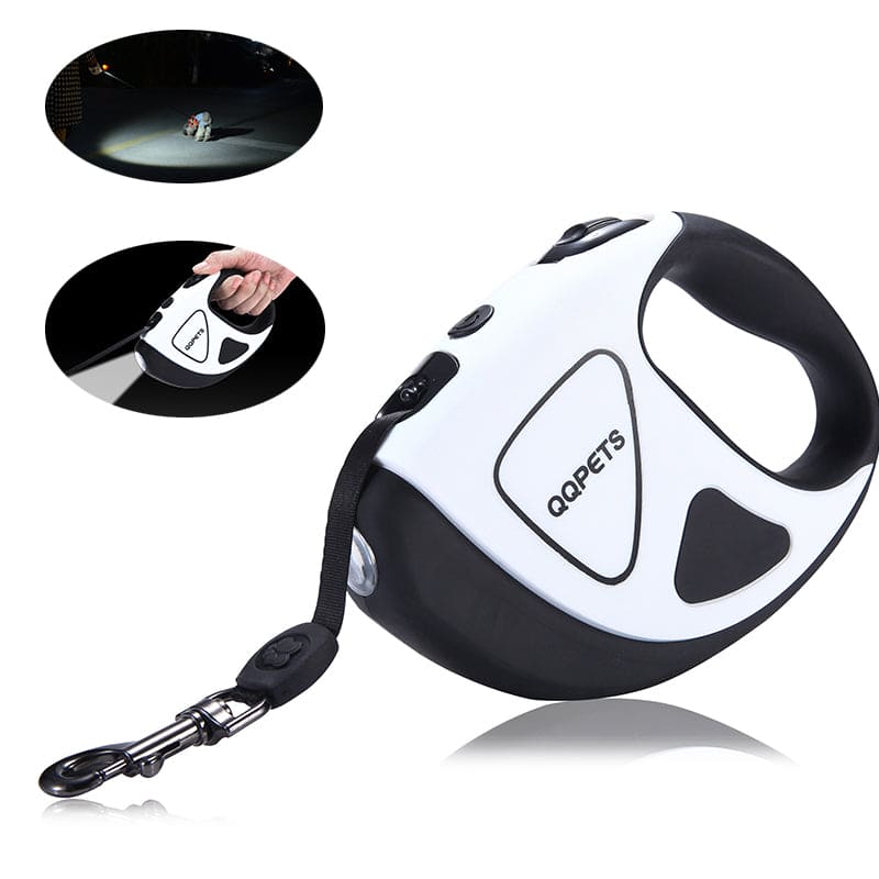 white black dog leash qqpets