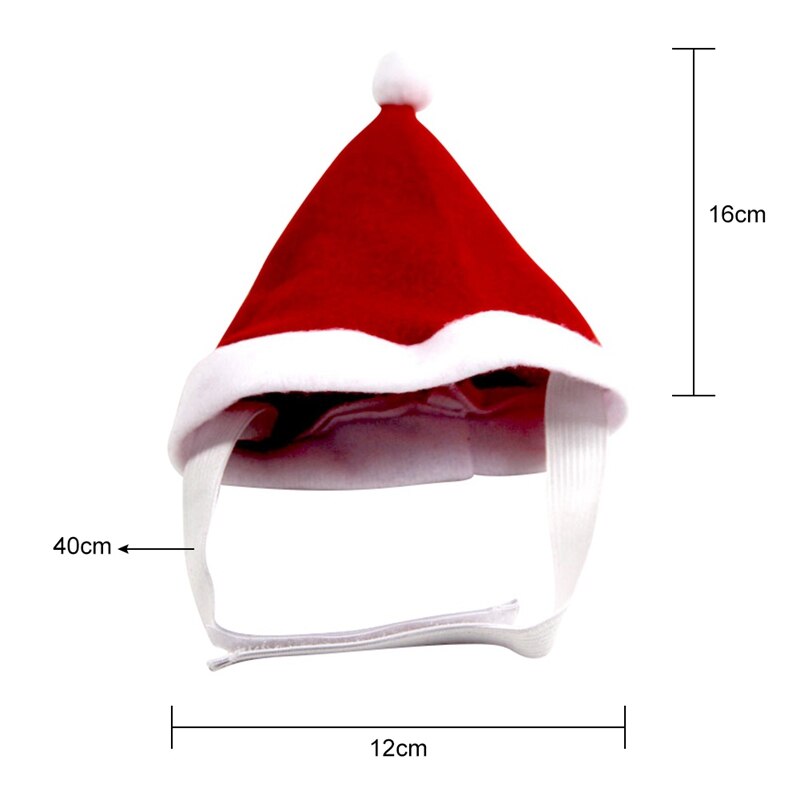 red santa dog hat size