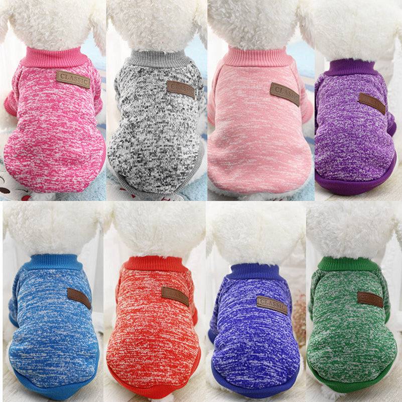 variety colors dog sweaters white dogs