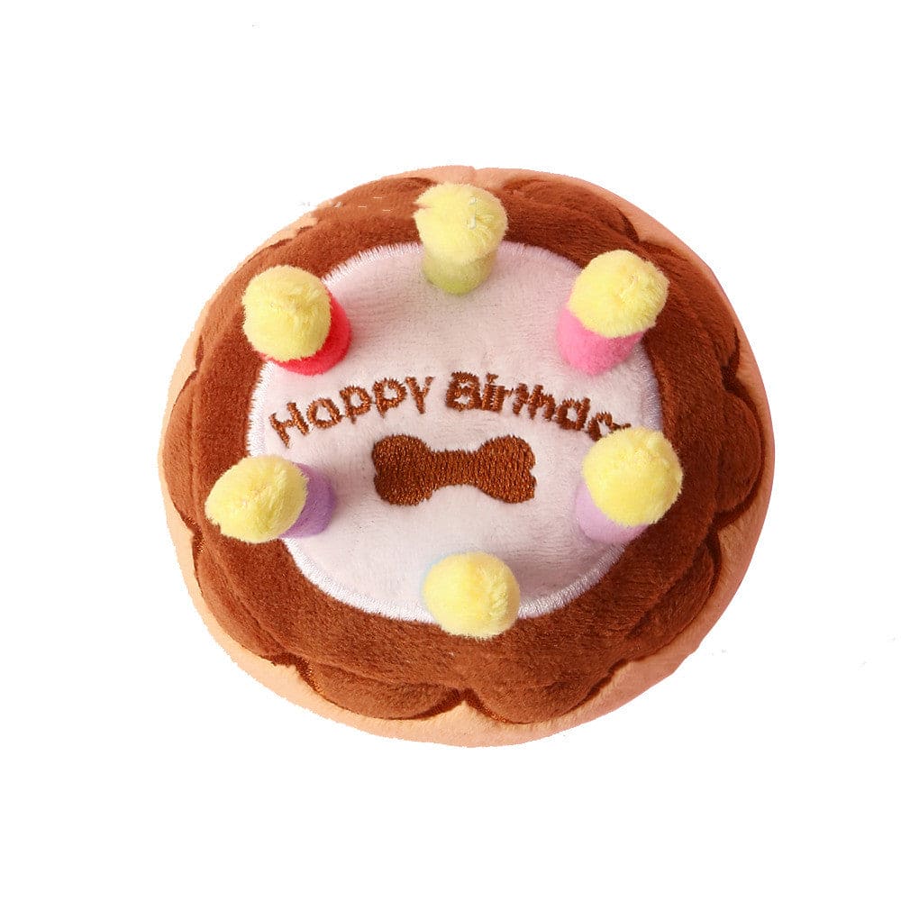 Birthday Cake Candle Pet Plush Toy - Perfect for Pet Parties!