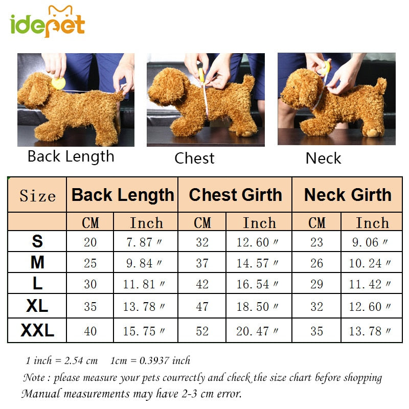 dogbaby fish bone sweater sizing chart