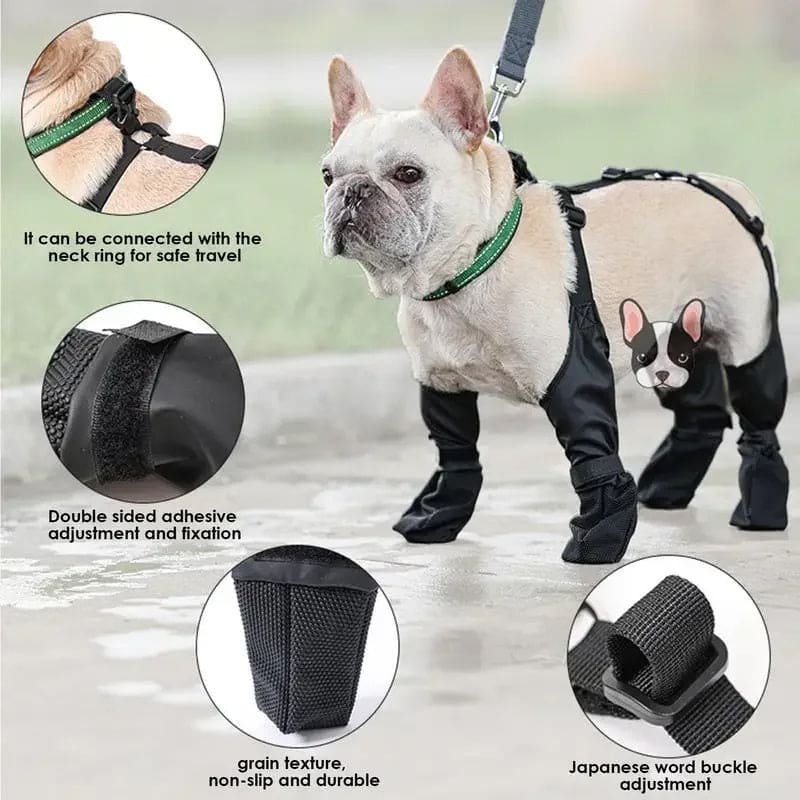 Waterproof Adjustable Dog Boots: Breathable, Dog Shoe Paw Protectors