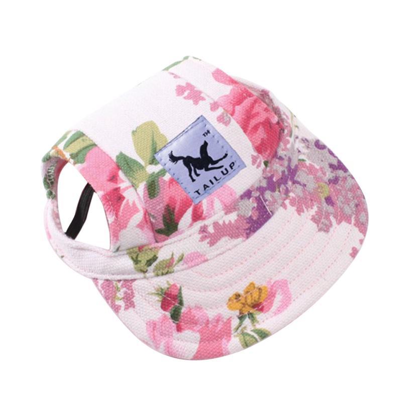 flower camouflage print dog sun visor