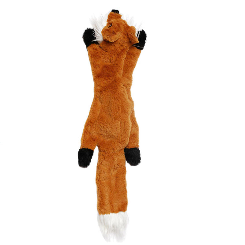 fox shaped plush dog toy