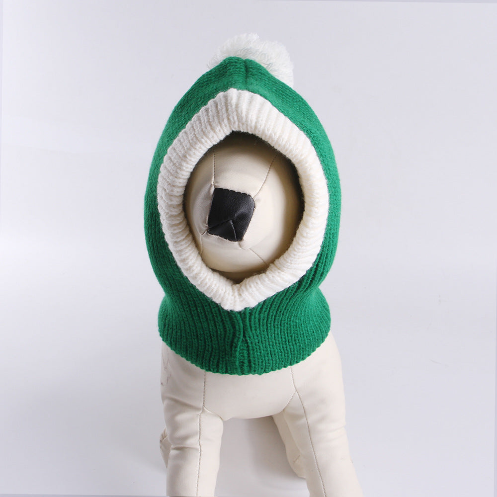 green dog stocking pullover white ball white face