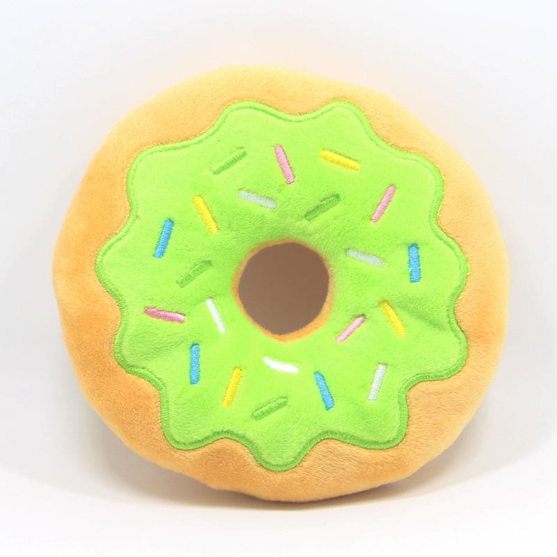 green frosted sprinkled doughnut toy