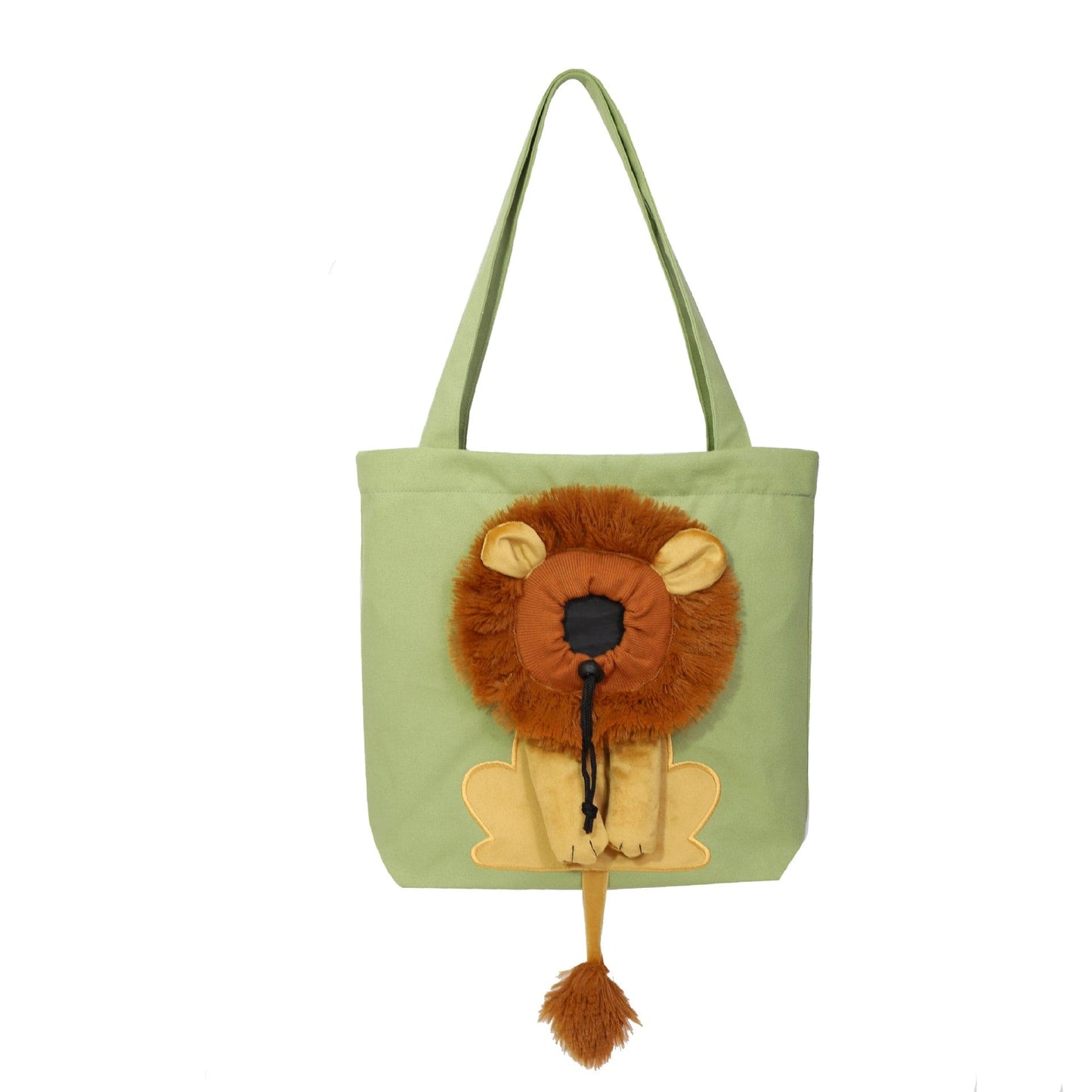 green lion dog bag