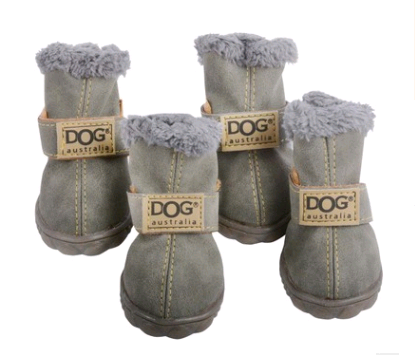 grey fluffy winter dog toys