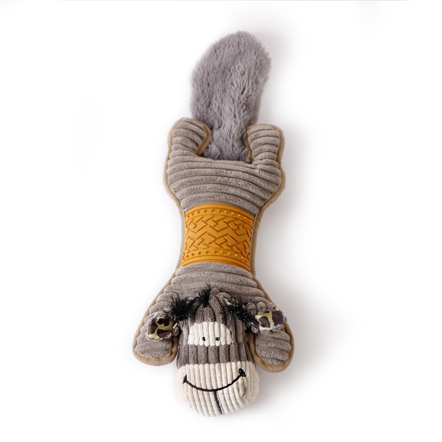 grey animal plush dog toy