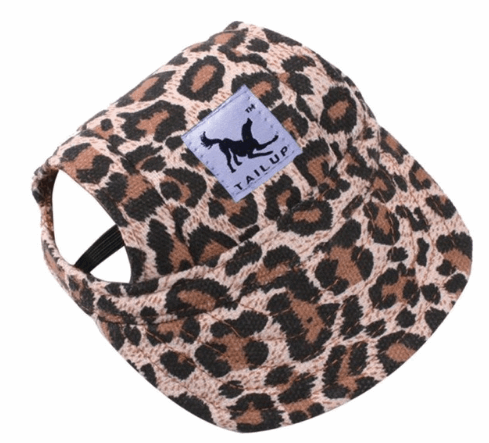 leopard spot dog sun visor