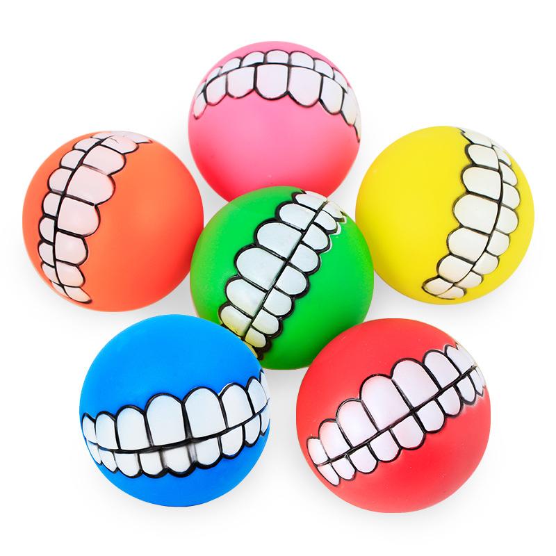 variety five mouthed dog balls white background