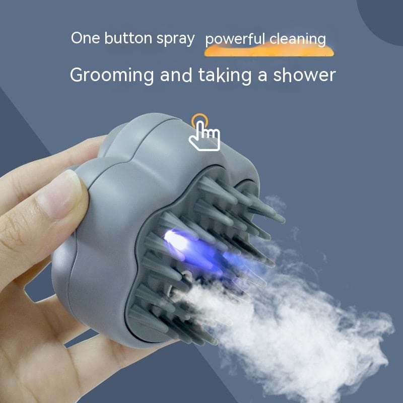 one button spray cat brush