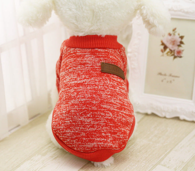 orange red winter dog sweater