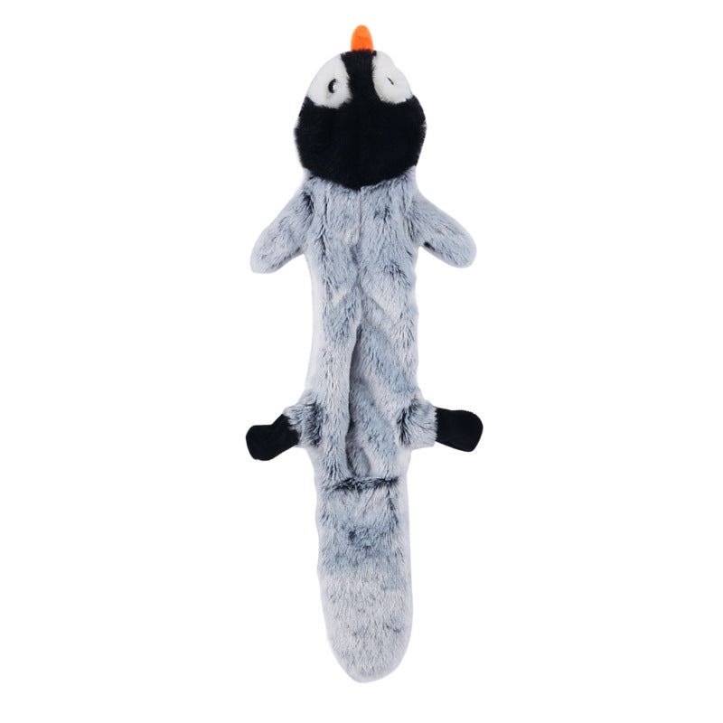 penguin shaped plush dog toy