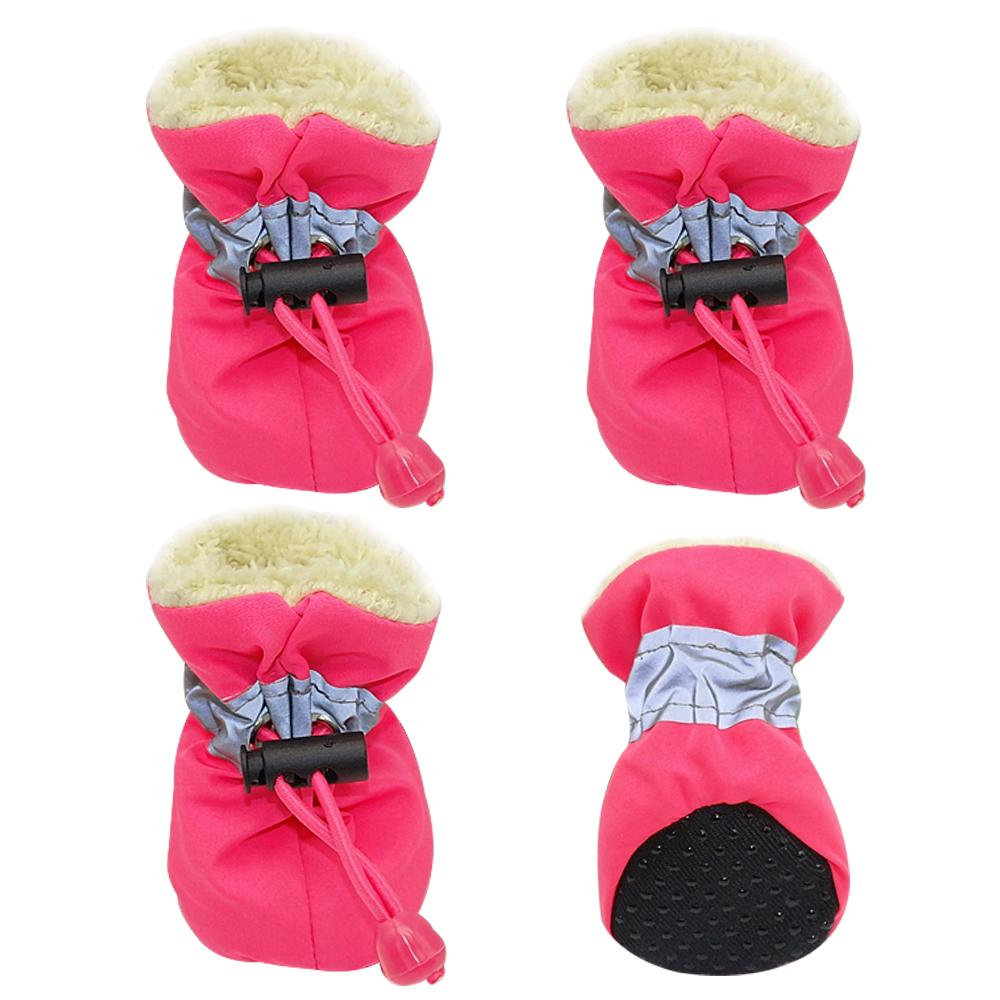 pink dog mittens draw string white background