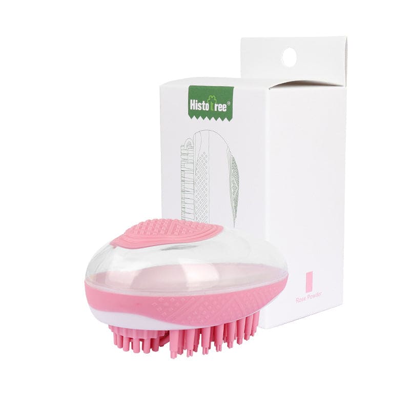 pink pet bath brush