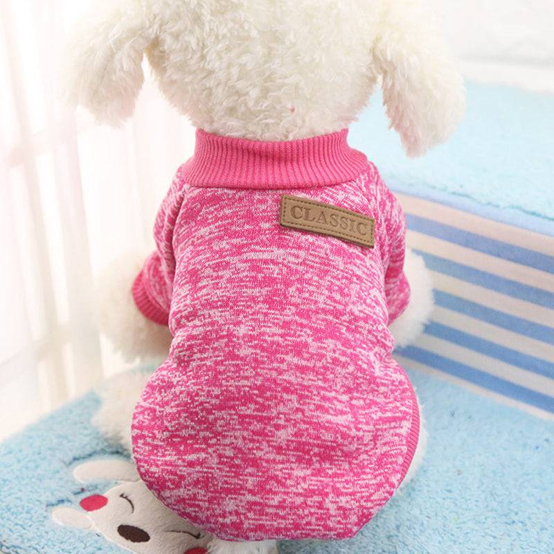 another pink warm dog sweater