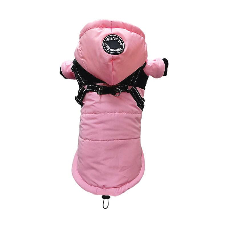 pink shell dog winter coat