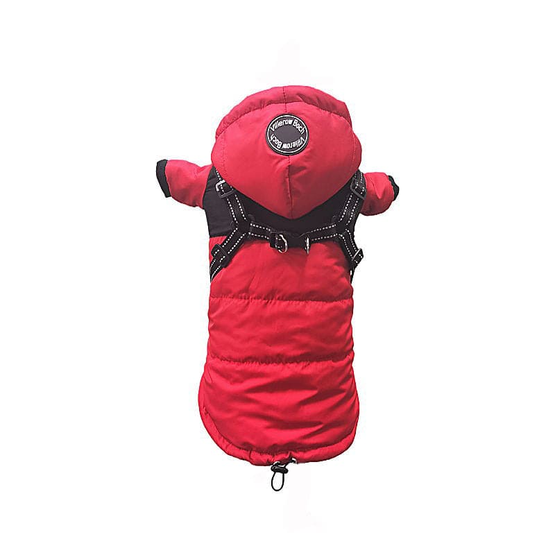 red shell dog winter coat