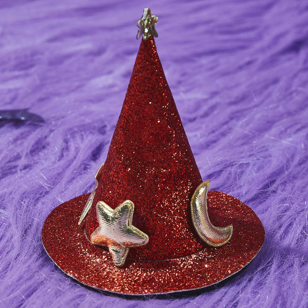 red witch santa pet clip hat