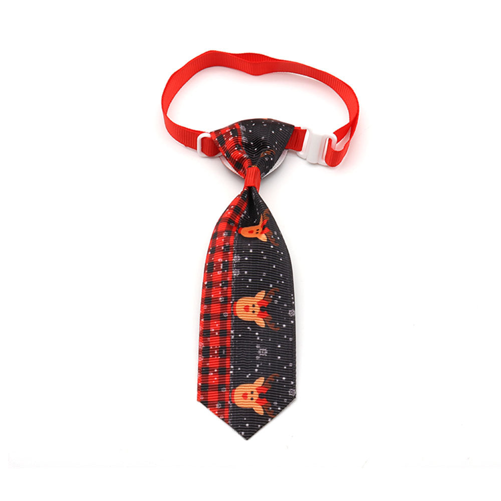 reindeer with starry sky pet neck tie on white background