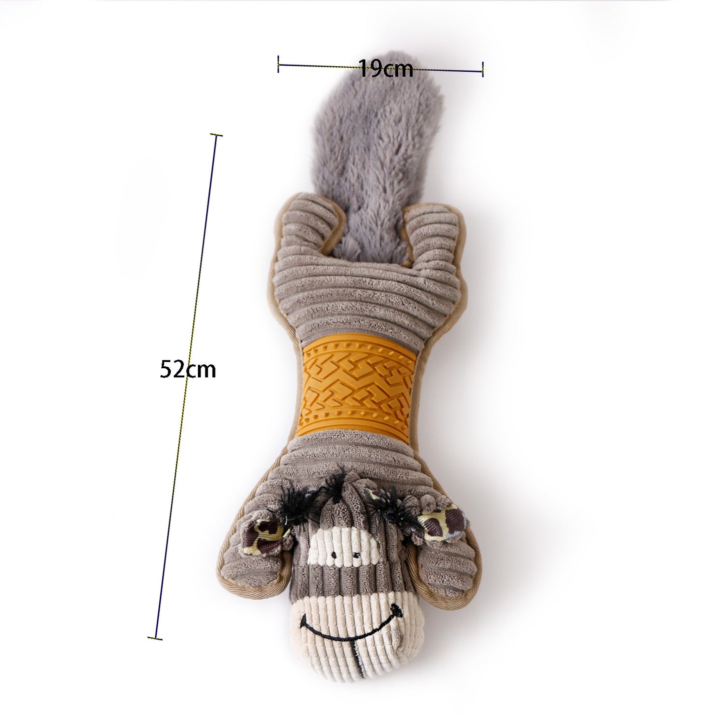 size for dog plush toy