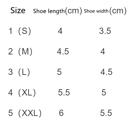 sizing chart for winter dog boots