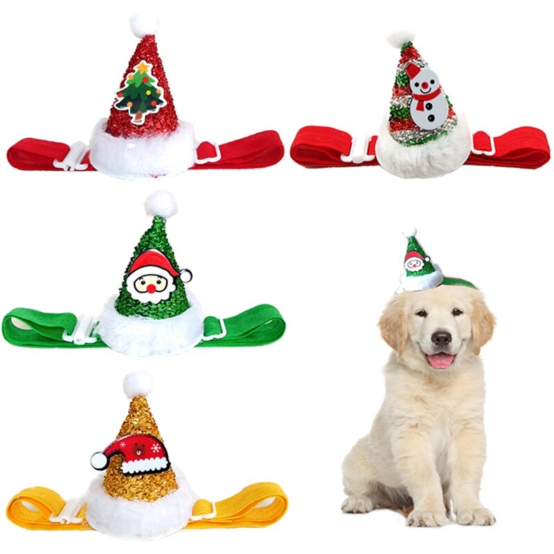 small dog christmas hats variety