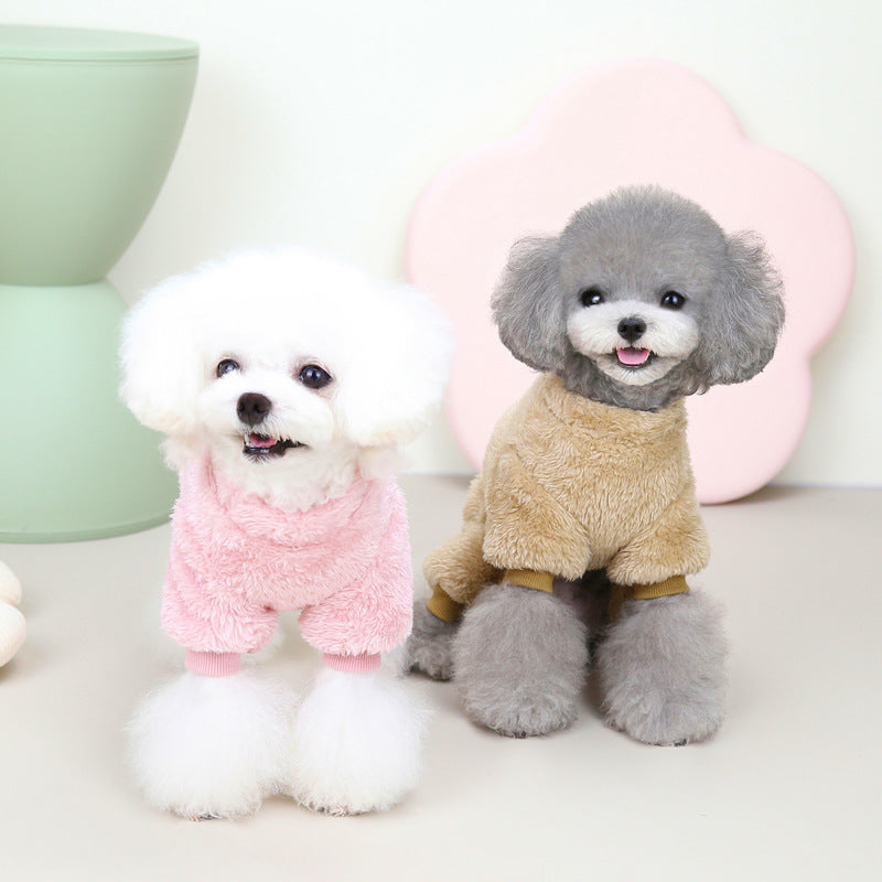 pink brown smiling dog sweaters