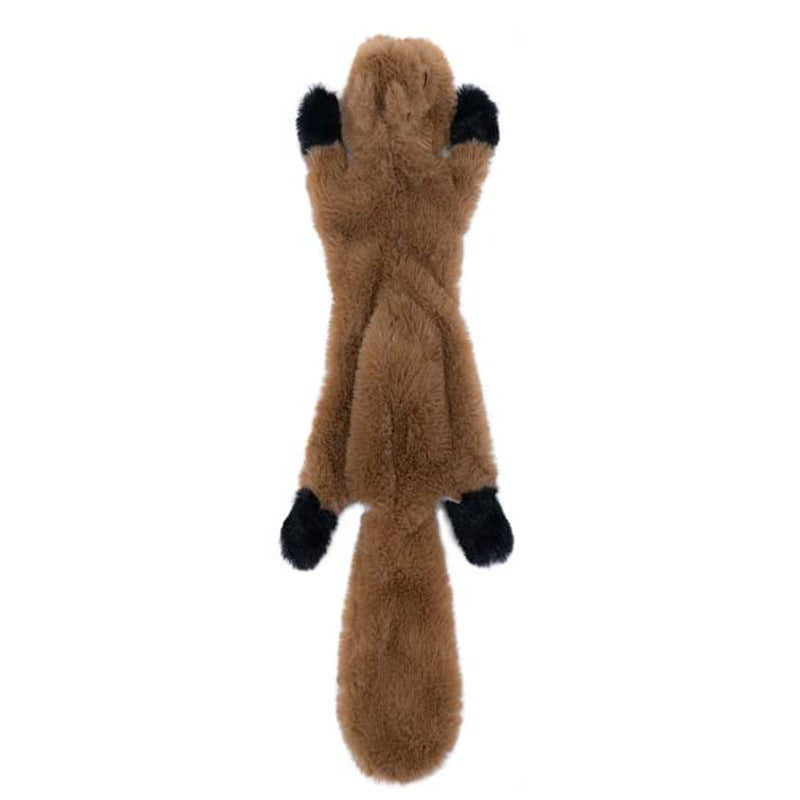 squirrel shaped plush dog toy