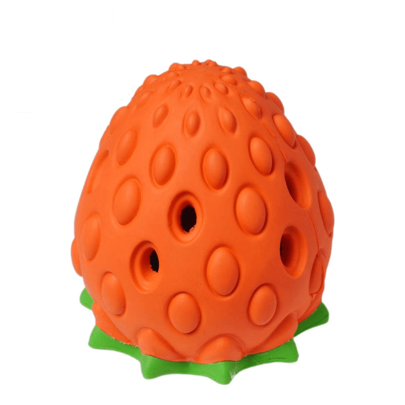 strawberry shaped dog toy